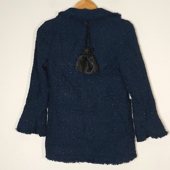 NWOT Amen Wardy Tweed Blazer Jacket Blue Size FR36 - Picture 6 of 16